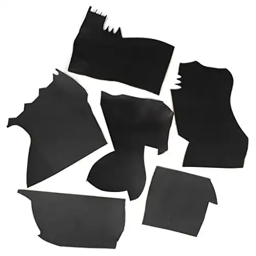 Lederreste Andracor Rüstleder Reste – Bastel-Leder-Stücke – schwarz