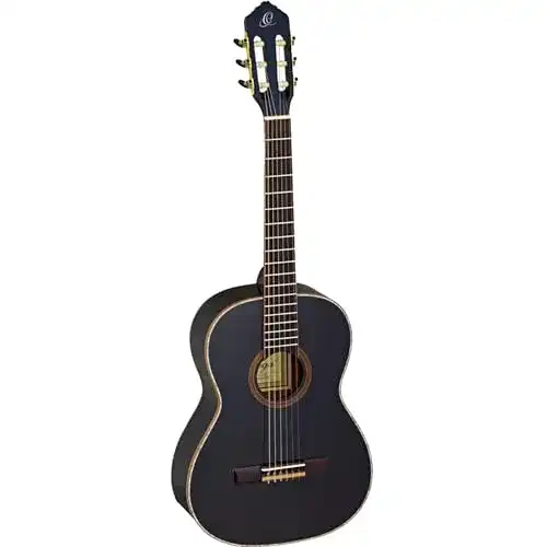 7/8-Gitarre Ortega Guitars R221BK-7/8 Konzertgitarre in 7/8 Größe