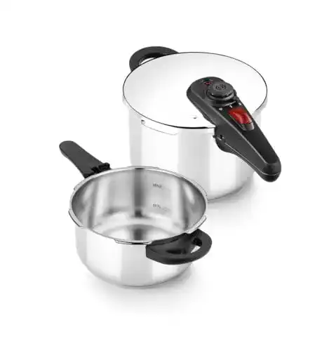 Schnellkochtopf-Set BRA Allure, 4+6 Liter, Edelstahl