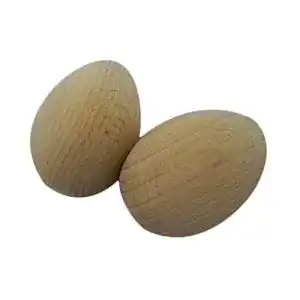 Holzeier Wooden World, hölzerne Eier Buchenholz 46x30mm