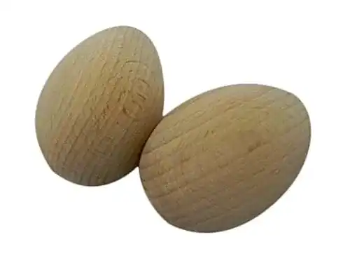 Holzeier Wooden World, hölzerne Eier Buchenholz 46x30mm