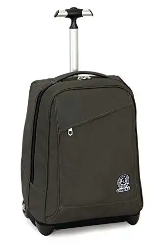 Schultrolley Invicta Benin Ökologisch, 35 Lt, Grün, 2in1 Rucksack