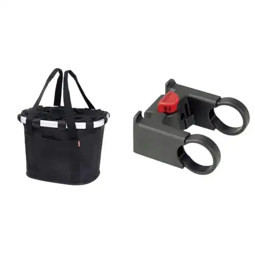 Fahrrad-Lenkertaschen KLICKfix Fahrradtasche Bikebasket, schwarz