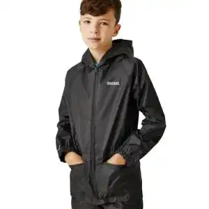 Kinder-Regenjacke Regatta Unisex-Child Kids Stormbrk JKT, Black