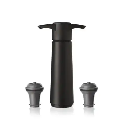 Weinpumpe Vacu Vin 09814606 schwarz mit 2 Stopfen