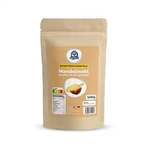 Mandelmehl Sharkfood Nutrition Premium 1 KG – fein gemahlen