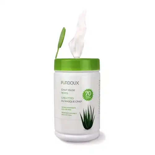 CPAP-Reiniger PÜRDOUX ™ CPAP Maske Wipes, Aloe Vera