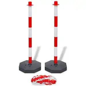 Kettenpfosten vidaXL Absperrpfosten Kettenständer Poller mit 10m