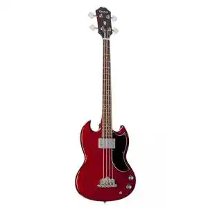 Epiphone-Bass Epiphone EB-0 Elektrische Bass-Gitarre (Kirschrot)