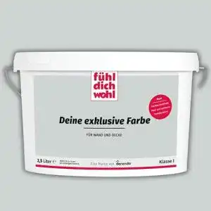 Wandfarbe Grau derendo Fühl Dich Wohl Meine Farbe grau, 2,5L