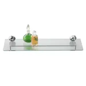 Glasregal axentia Wandablage aus Glas mit verchromter Fassung