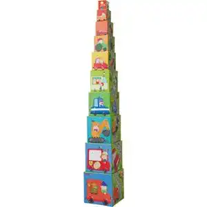 Stapelbecher HABA 301524 – Stapelwürfel Flotte Flitzer | Turm