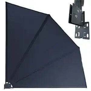 Balkonfächer QUICK STAR Sichtschutz Fächer 115 x 115 cm GRAU