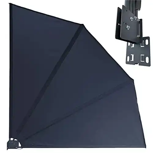 Balkonfächer QUICK STAR Sichtschutz Fächer 115 x 115 cm GRAU