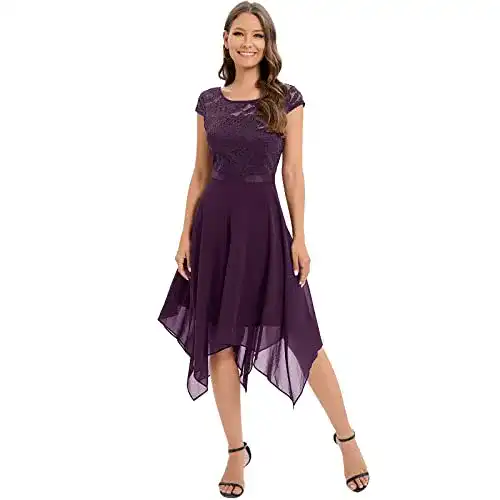 Abendkleid kurz Timormode Damen Elegant Cocktailkleid Hochzeit Kurz