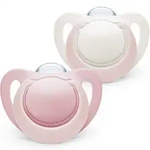 NUK-Schnuller NUK Genius Silikon-Schnuller, 2 Stück, Girl, rosa
