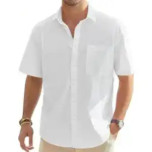 Leinenhemd Herren J.VER Hemd Kurzarm Leinenshirt Freizeithemd