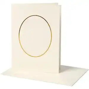 Passepartout-Karten Creativ Company, 10-teilig, gebrochenes Weiß