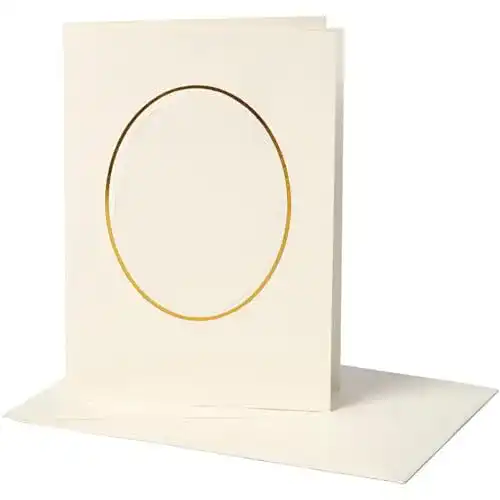 Passepartout-Karten Creativ Company, 10-teilig, gebrochenes Weiß