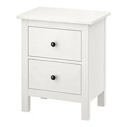 IKEA-Kommode Ikea HEMNES, mit 2 Schubladen, weiß gebeizt