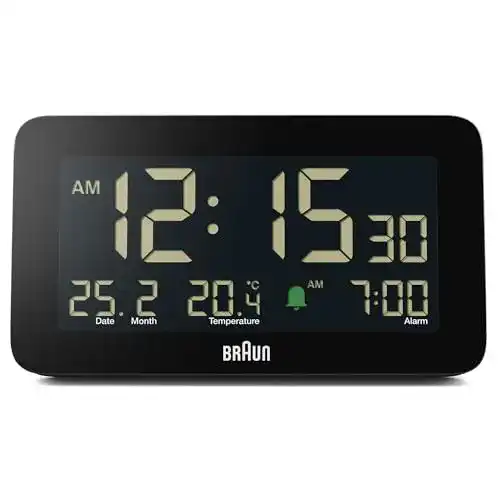 Braun-Wecker Braun Digitaler Wecker mit negativem LCD-Display