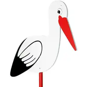 Holzstorch Brubaker Großer Storch aus Holz, 100 cm groß