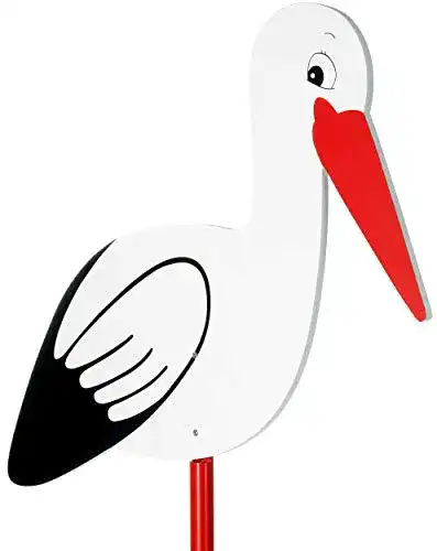 Holzstorch Brubaker Großer Storch aus Holz, 100 cm groß