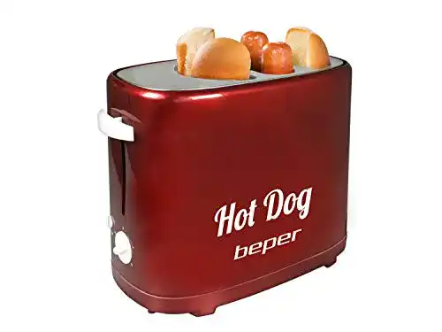 Hot Dog Maker BEPER Maschine, Hot Dog, 750 W, Kunststoff, rot