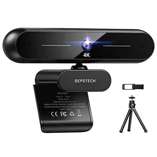 4K-Webcam DEPSTECH Webcam 4K, Autofokus Webcam mit Sony Sensor,