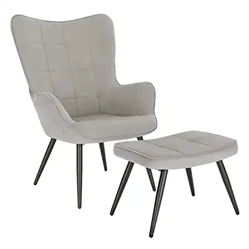 Relaxsessel mit Hocker WOLTU Relaxsessel Lehnstühle Retro