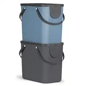 Mülleimer-Trennsystem Rotho 2er-Set Mülltrennungssystem 25l