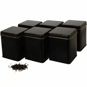 Vorratsdose schwarz Dosenritter 6 x klassische eckige Vorratsdose
