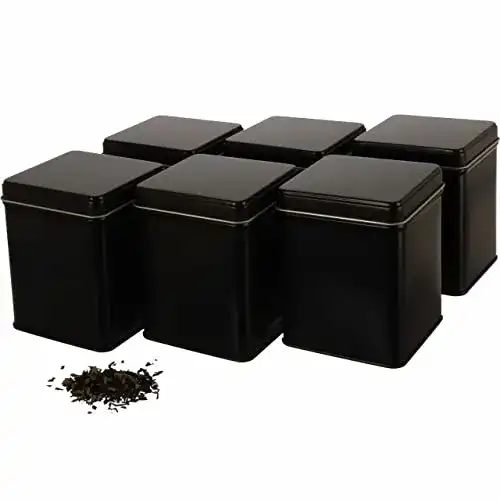 Vorratsdose schwarz Dosenritter 6 x klassische eckige Vorratsdose