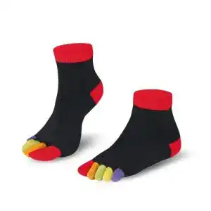 Zehensocken Knitido Rainbows, Kurze mit bunten Zehen