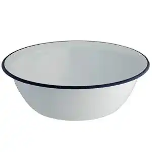 Emaille-Schüssel axentia Schüssel, weiß, Ø ca. 28 cm, 3,5 l