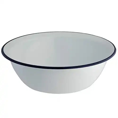 Emaille-Schüssel axentia Schüssel, weiß, Ø ca. 28 cm, 3,5 l