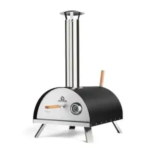Pizzaofen BURNHARD Outdoor Nero inkl. Pizzaschieber, Pizzastein
