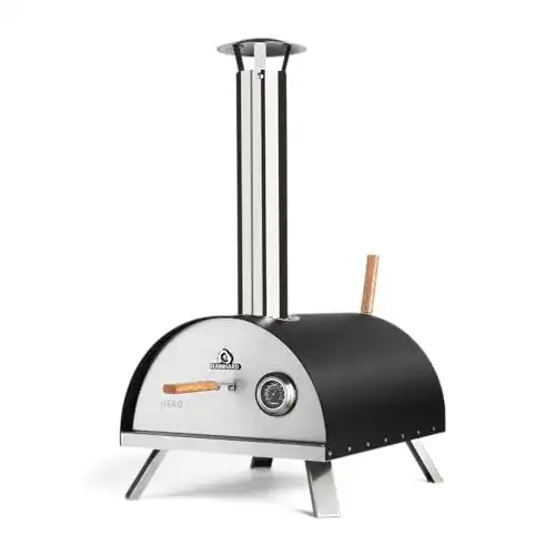 Pizzaofen BURNHARD Outdoor Nero inkl. Pizzaschieber, Pizzastein