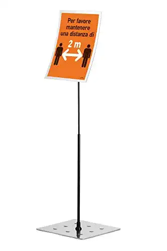 Abstand-halten-Aufsteller Durable 498123 Bodenständer Duraview