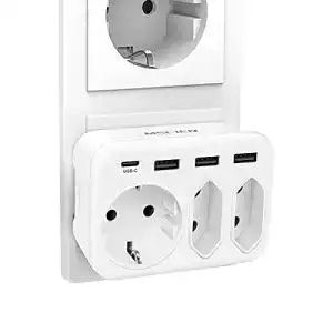 USB-Steckdosenadapter Mscien USB Steckdose, 7 in 1