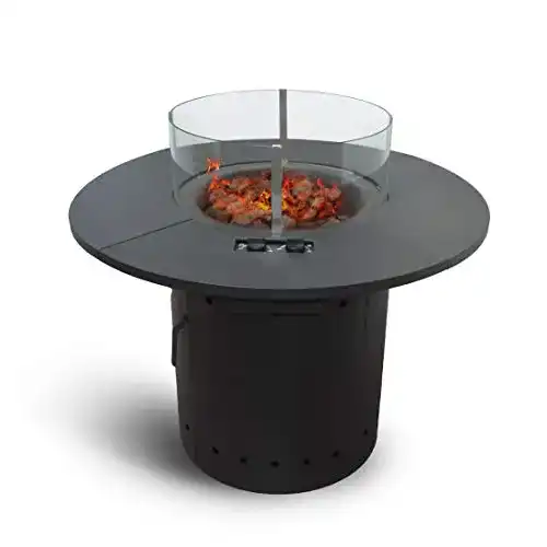 Gas-Feuerstelle Zoomyo Meateor Gas Feuertisch Ambiente