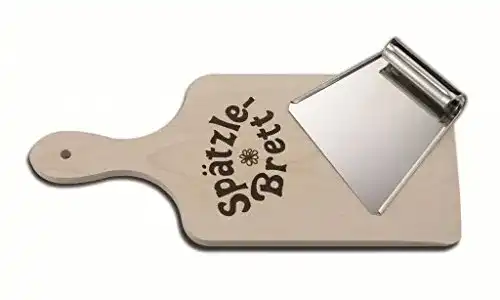 Spätzlebrett Weis 16037 inklusive Schaber, aus Edelstahl und Holz