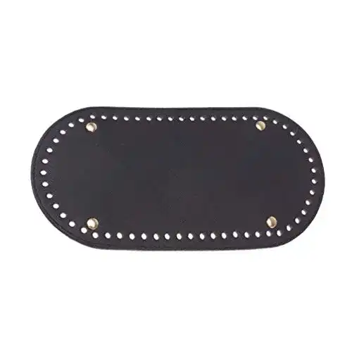 Taschenboden Healifty Stricken Häkeln PU Ledertasche, schwarz