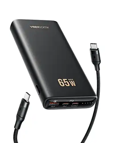 Powerbank 65 W VEEKTOMX Power Bank 20000mAh 65W