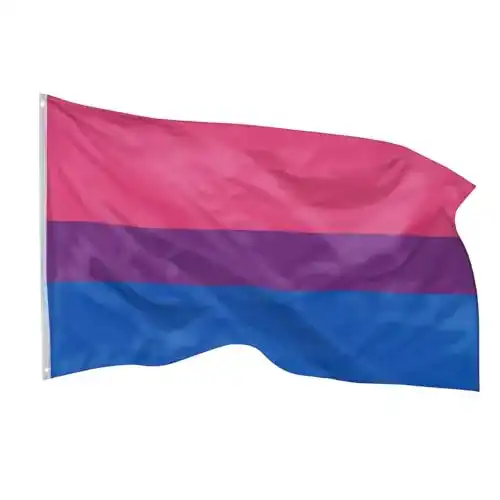 Bi-Flagge PHENO FLAGS Bi Pride Flagge mit Messing-Ösen