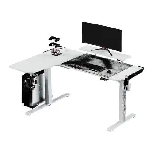 Eckschreibtisch höhenverstellbar ULTRADESK Winger RGB LED