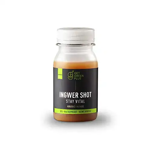 Ingwer-Shot get green plus – Kaltgepresste Bio-s „Mango-Ananas“