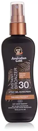 Sonnenschutzmittel Australian Gold LSF 30 Spray Gel mit Bronzer