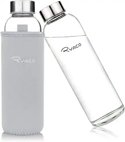 Trinkflasche für kohlensäurehaltige Getränke Ryaco Glasflasche