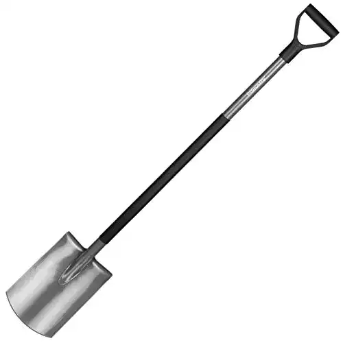 Schaufel Fiskars Gärtnerspaten, Rund, Länge: 125 cm, Borstahl